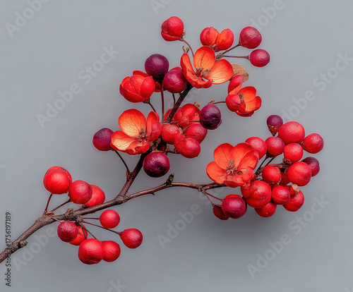 christmas branch isolated i...