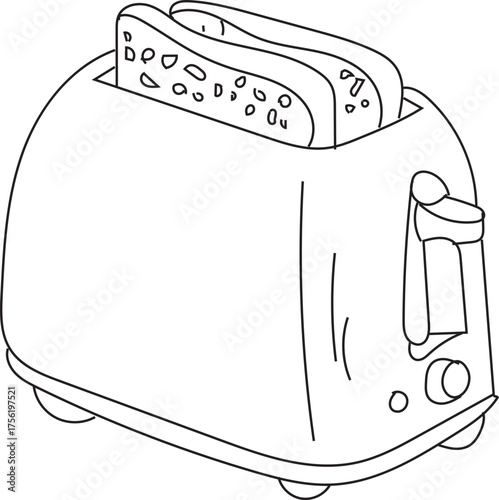 toaster with bread