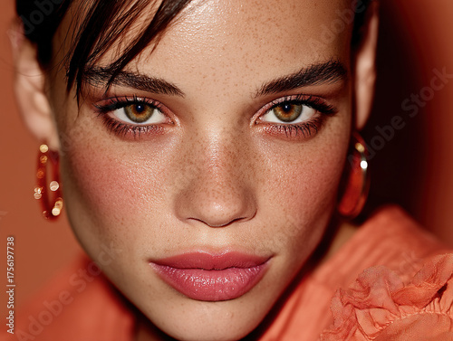 olive skin tone: A portrait...
