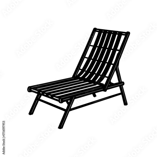 wooden deck chair