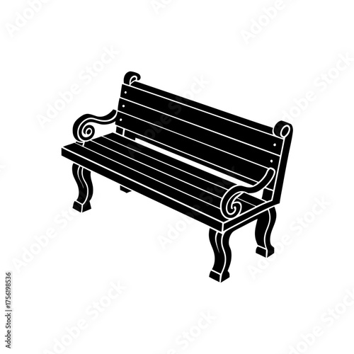 bench on white