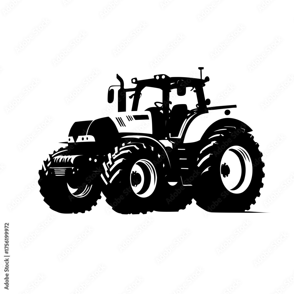Obraz premium tractor isolated on white background