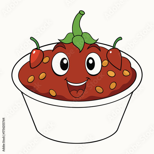 A hearty bowl of chili con carne with spicy ground beef, red beans, tomatoes, and peppers, simmered to perfection for a warm, comforting, flavorful meal.
