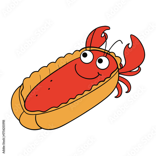 A lobster roll features tender chunks of lobster meat tossed in light mayo or butter, tucked into a soft toasted bun, capturing the fresh, savory taste of the sea.
