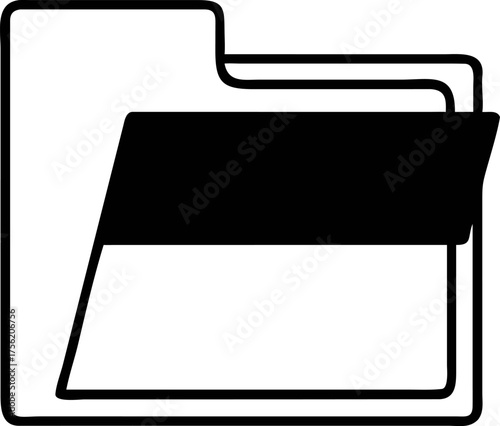 Open Folder Icon Representing Organization, Data Management, and Information Retrieval in a Digital Workspace Environment