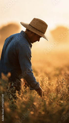 Cowboy in the Wheat field