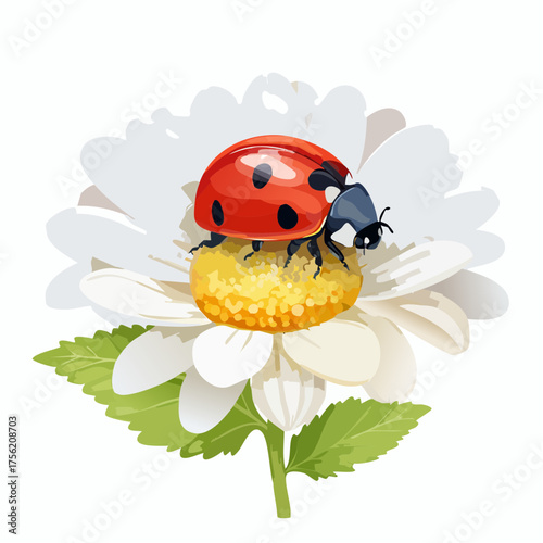 Marienkäfer auf Gänseblümchen