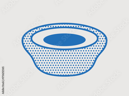 Pastel de nata. Line art, minimalist style. Vector illustration. Bakery collection.