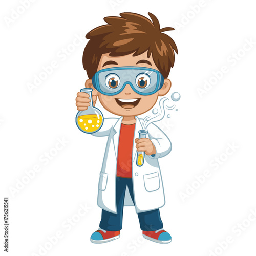 funny cartoon scientist