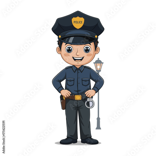funny cartoon policeman
