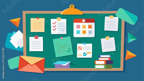 A bulletin board filled with flyers and announcements for upcoming university events and opportunities.