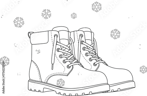 Winter boots snow footwear fashion cold weather seasonal outdoors style warm