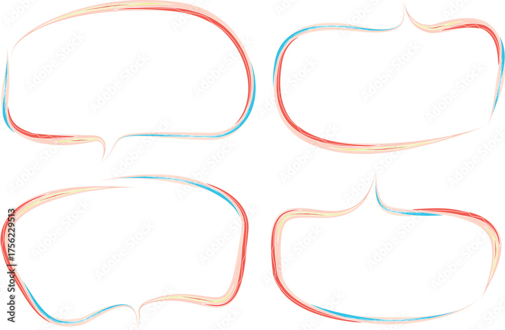 Fototapeta premium light colorful creative cute speech bubbles set