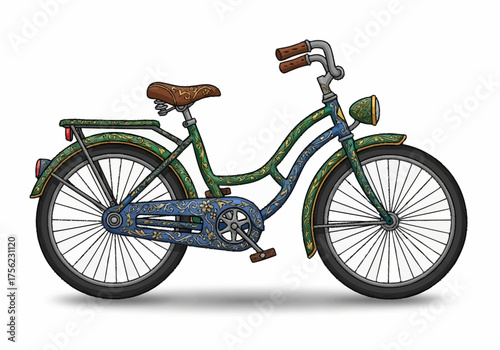 Vintage Bicycle with Classic Design and Rustic Charm.