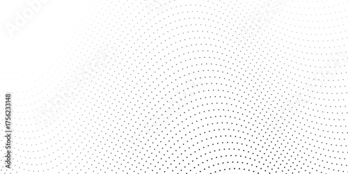 Line Flowing dots particles nice wave pattern halftone black gradient curve noise. Abstract vector