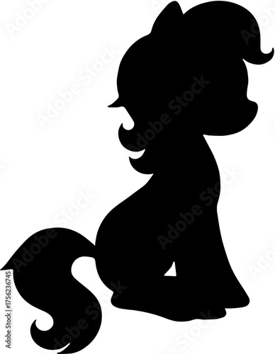 black silhouette of a girl