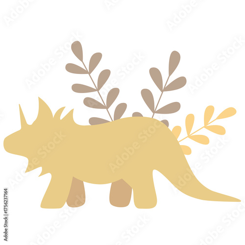 Vector illustration of a dinosaur for print