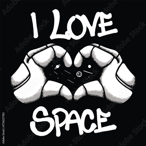 Hands Form Heart hand drawn tshirt illustration