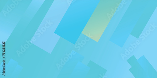 Cool Aqua Layered Abstract Stripes or Serene Geometric Breeze