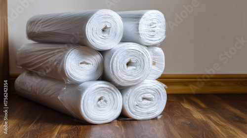 rolled up towel