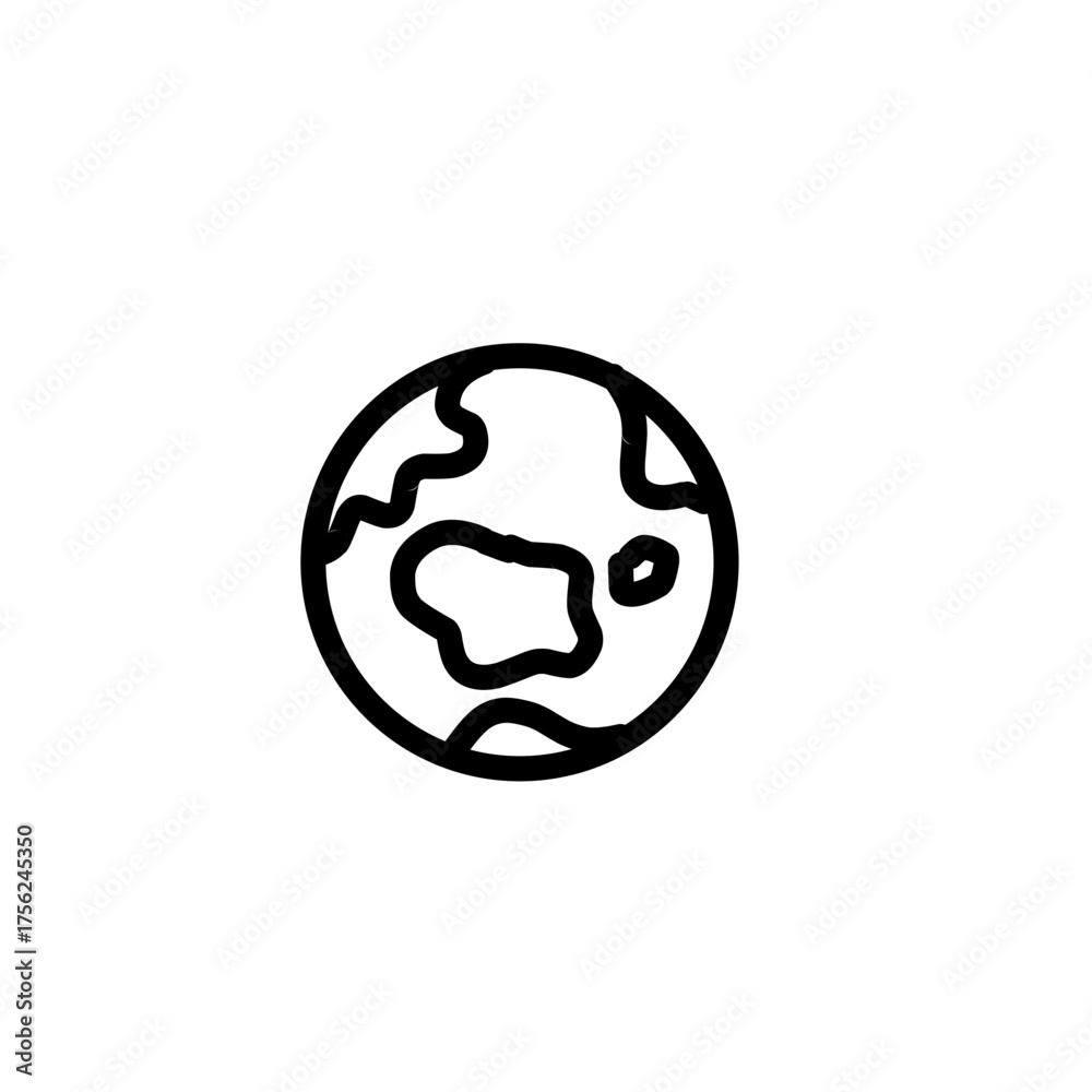 Obraz premium Globe line art