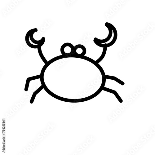 Crab line art