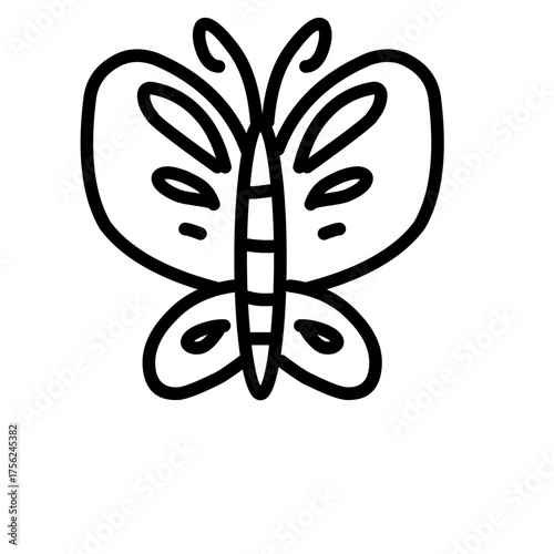Butterfly line art