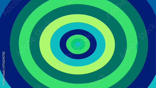 Concentric circles of blue and green hues