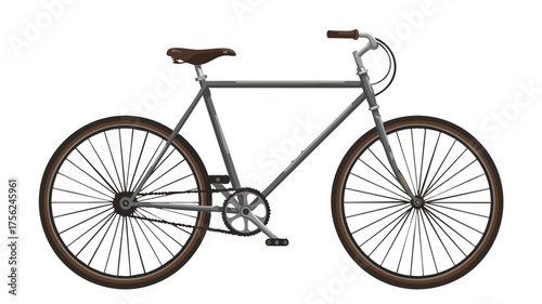 A detailed illustration of a classic bicycle, showcasing its frame, wheels, and components.