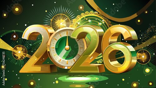 Illustration of the year two thousand twenty six