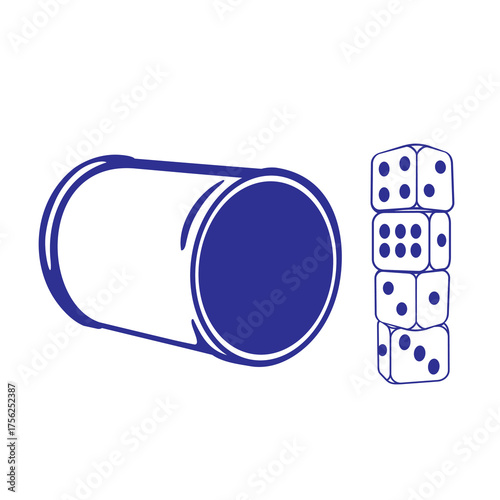 simple vector of stacked dice game