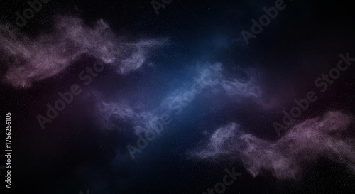 Abstract blue and purple cosmic nebula background