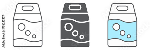 Washing powder line icon, laundry and housekeeping, laundry detergent sign, vector graphics, a linear pattern on a white background. editable stroke
