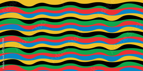 Abstract Art Seamless Colorful Stripes Rainbow Wave Stripes Background  Multi-colored stripes for wallpaper, wrapping paper, backdrops, posters, curtains, pillowcases, blankets, handkerchiefs.