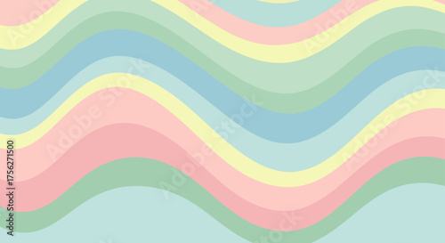 Pastel Wavy Abstract Background with Soft Colors for a Calming and Modern Design