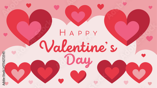 Valentine's day hearts and cloud background on transparent background silhouette