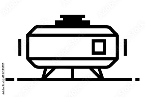 Black outline of a water tank