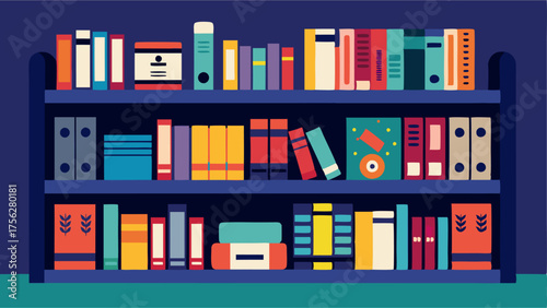 A collection of indie films on a shelf available for students to check out for research or inspiration.