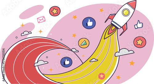 Rocket Launch for Startup Growth and Digital Marketing