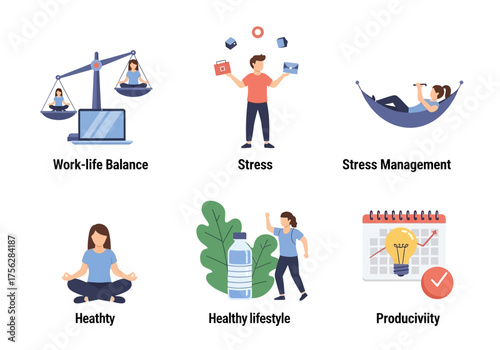 Conceptual icons illustrating business ethics and decision making processes