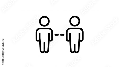 Minimalist Design of Human Figures Exploring Connection, Interaction, and Communication Through Symbols and Outlines in Creative Relationship Framework