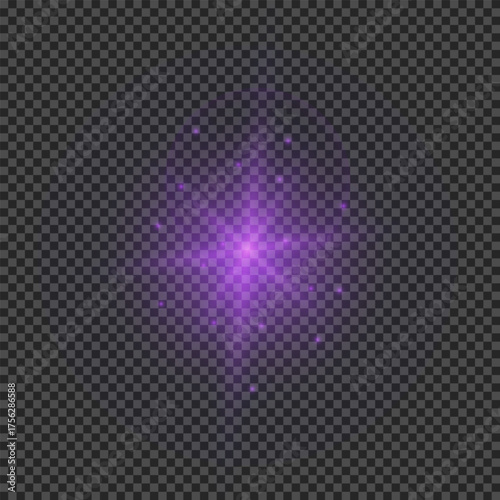 Light effect of purple lens flares