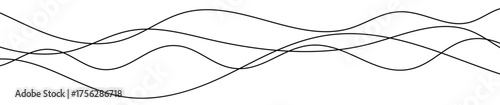 Thin curved wavy lines