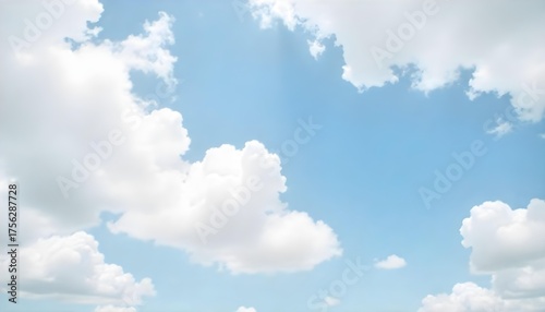 Blue sky with white clouds.