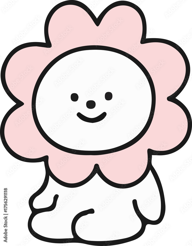 Naklejka premium Cute White Rabbit Character Emotions - TOTO Daily Life Set