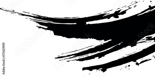 Grunge Texture with Paint Splashes and Abstract Design scratched Vector brush strokes texture rough black scratches for wallpaper.