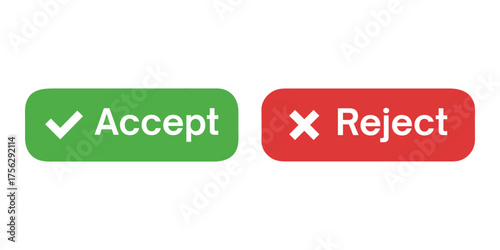 Approval and Rejection Decision Vector Icon