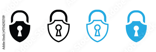 Secure your digital world with these versatile padlock icons, perfect for representing data protection, privacy, and access control in modern applications.
