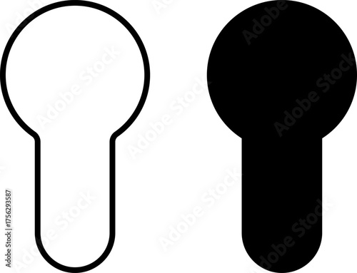 key hole icon set. Door keyhole symbol. Access Point Security sign