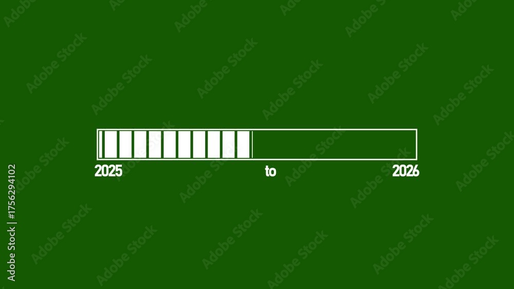 Countdown to 2026. The virtual download bar with loading progress bar ...